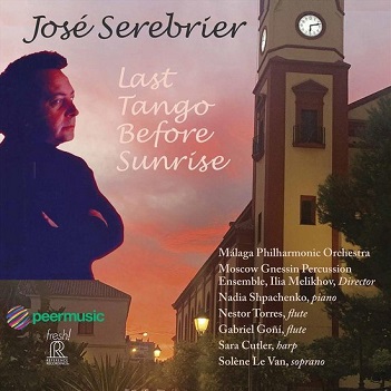 Cover van Malaga Philharmonic Orchestra, Moscow Gnessin Perc – Jose Serebrier: Last Tango Before Sunrise