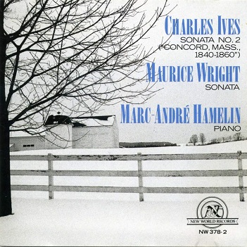 Cover van Hamelin, Marc-Andre – Charles Ives: "Concord" Sonata/Maurice Wright: Son