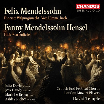 Cover van London Mozart Players & David Temple – Felix Mendelsson & Fanny Mendelsohn Hensel