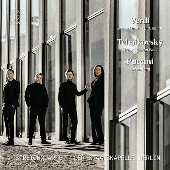 Cover van Streichquartett Der Staatskapelle Berlin – Verdi: String Quartet In E Minor - Tchaikovsky: String Quartet No. 1 - Puccini: Crisantemi