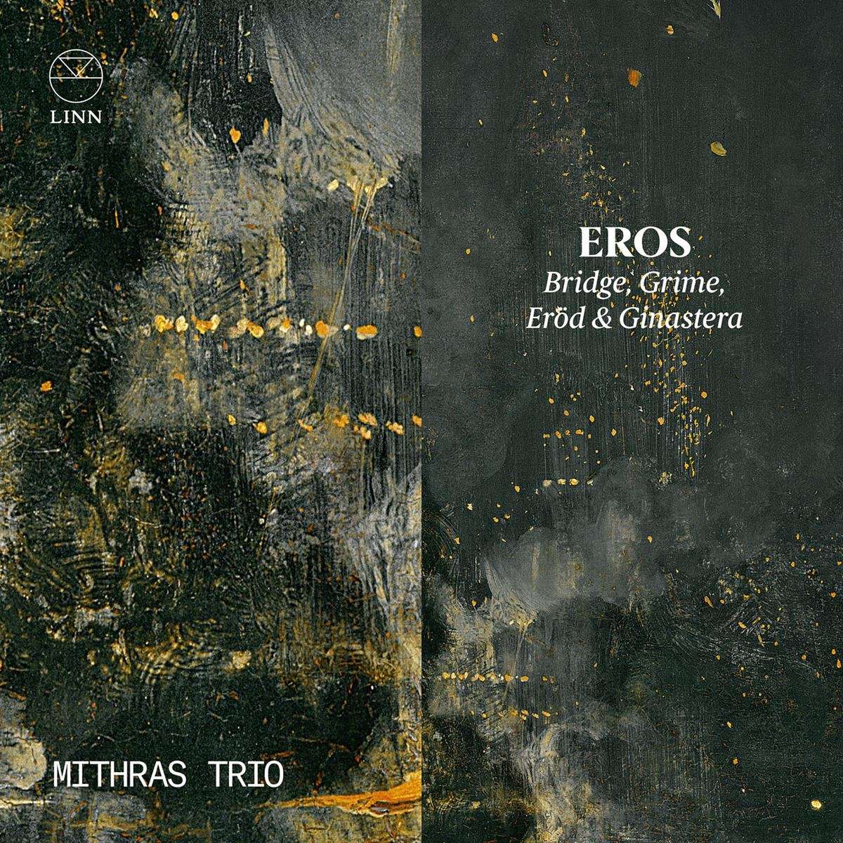 Cover van Mithras Trio – Eros: Bridge, Grime, Erod & Ginastera