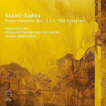 Cover van Trpeski, Simon – Saint-Saens: Piano Concertos Nos. 2 & 5 the Egyptian