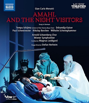 Cover van Wiener Symphoniker & Dshamilja Kaiser – Menotti: Amahl and the Night Visitors