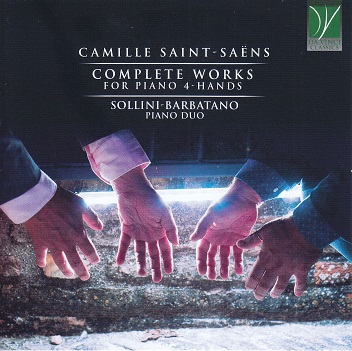Cover van Sollini, Marco / Salvatore Barbatano – Saint-Saens: Complete Works For Piano 4 Hands