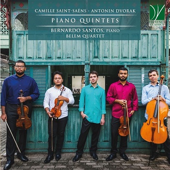 Cover van Santos, Bernardo – Saint-Saens, Dvorak: Piano Quintets