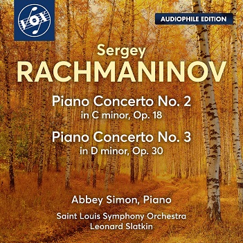Cover van Simon, Abbey – Rachmaninov: Piano Concerto No. 2 & No. 3