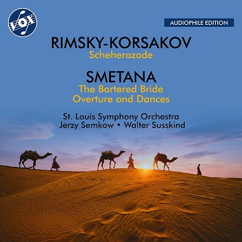 Cover van St. Louis Symphony Orchestra & Jerzy Semkow & Walter Susskind – Rimsky-Korsakov - Smetana: Scheherazade - the Bartered Bride