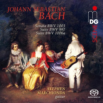 Cover van Marchionda, Stephen – Bach: Sonatas & Suites Arr. Guitar