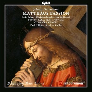 Cover van Boston Early Music Festival Chamber Ensemble & Colin Bazler – Sebastiani: Matthaus-Passion