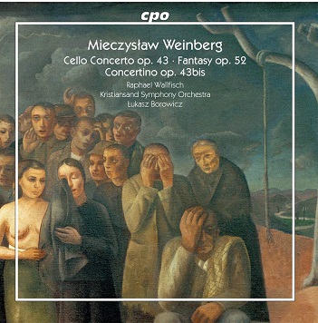Cover van Wallfisch, Raphael – Miezcyslaw Weinberg: Cello Concerto Op. 43/Fantasy Op. 52/Concertino Op. 43bis