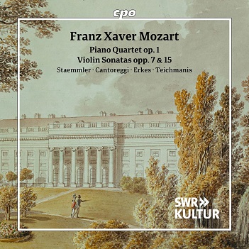 Cover van Staemmler, Hansjacob & Muriel Cantoreggi & Johannes Erkes – Mozart: Piano Quartet & Violin Sonatas