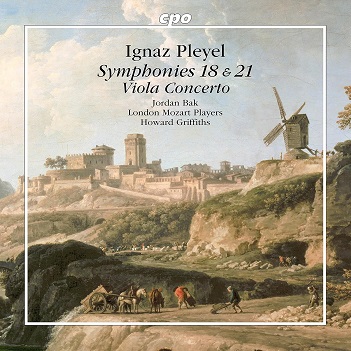 Cover van Griffiths, Howard & Jordan Bak & London Mozart Players – Pleyel: Viola Concerto - Symphonies 18 & 21