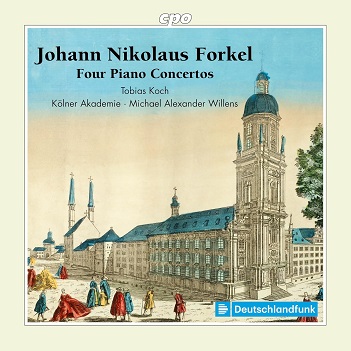 Cover van Koch, Tobias & Kolner Akademie – Forkel: Four Piano Concertos