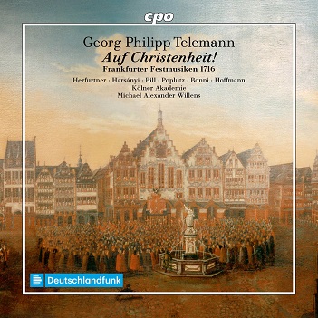 Cover van Herfurtner, Hanna & Kolner Akademie – Telemann: Frankfurter Festmusiken 1716