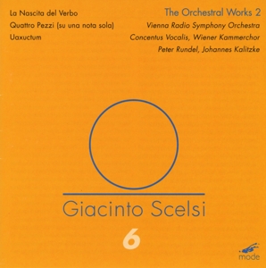 Cover van Hermann, Roland | Annette Bik | Pierre-Stephane Me – Giacinto Scelsi: Scelsi Edition 6 - the Orchestral