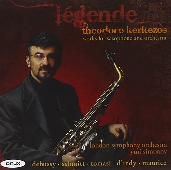 Cover van Kerkezos, Theodore – Legende:Works For Saxophone & Orchestra