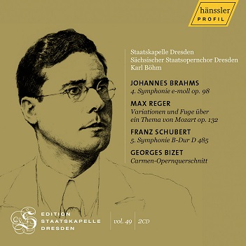 Cover van Bohm, Karl – Brahms, Reger & Schubert: Edition Staatskapelle Dresden Vol. 49 - Karl Bohm