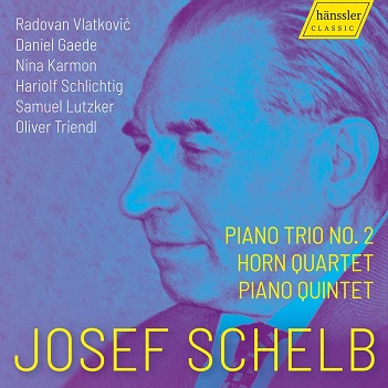 Cover van Karmon, Nina & Oliver Triendl – Josef Schelb: Piano Trio No. 2 - Horn Quartet - Piano Quintet