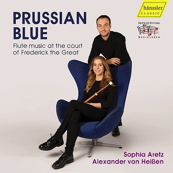 Cover van Aretz, Sophie – Prussian Blue - Flute Music At the Court of Frederick the Great
