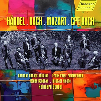 Cover van Berliner Barock Solisten & Frank Peter Zimmermann & Reinhard Goebel – Handel, Js Bach, Mozart, Cpe Bach: Concertos, Symphonies, Serenades
