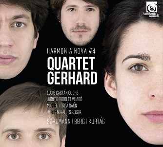 Cover van Quartet Gerhard – Harmonia Nova 4: Schumann/Berg/Kurtag