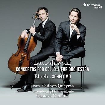 Cover van Queyras, Jean-Guihen & Luxembourg Philharmonic & Gustavo Gimeno – Lutoslawski: Concertos For Cello & For Orchestra / Bloch - Schelomo