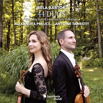 Cover van Preucil, Alexandra & Antoine Tamestit – Bartok: 44 Duos & Original Field Recordings