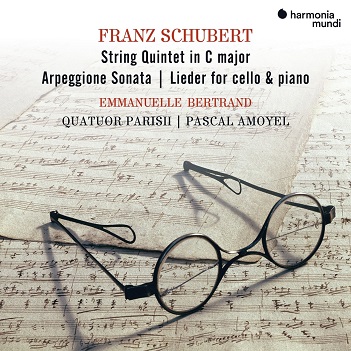 Cover van Bertrand, Emmanuelle & Pascal Amoyel – Schubert: String Quintet - Arpeggione