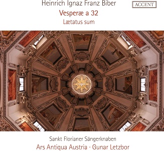 Cover van Ars Antiqua Austria & Gunar Letzbor – Heinrich Ignaz Franz Biber: Vesperae
