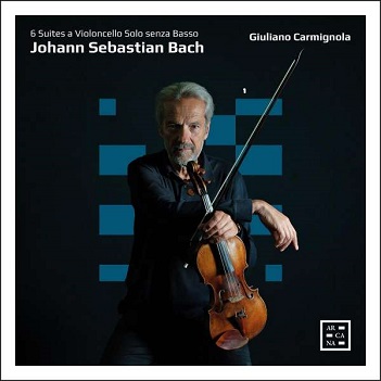 Cover van Carmignola, Giuliano – Bach: 6 Suites a Violoncello Solo Senza Basso