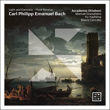 Cover van Accademia Ottoboni – Carl Philipp Emanuel Bach: Light and Darkness - Flute Sonatas