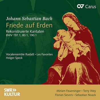 Cover van Wey, Terry – Bach: Friede Auf Erden - Reconstructed Cantatas Bwv 197.1, Bwv 80.1, Bwv 190.1