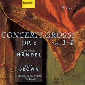 Cover van Brown, Iona – Handel: Concerti Grossi Op. 6 Nos. 1-4