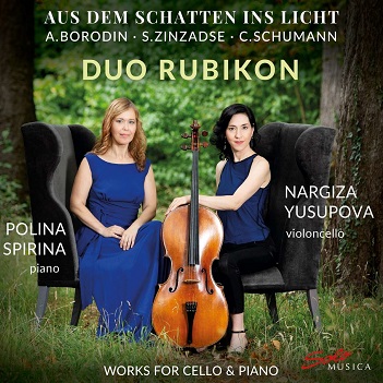 Cover van Duo Rubikon – A. Borodin/S. Zinzadse/C. Schumann: Aus Dem Schatten Ins Licht