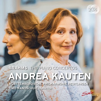 Cover van Kauten, Andrea & Wurttembergische Philharmonie Reutlingen – Johannes Brahms: the Piano Concertos