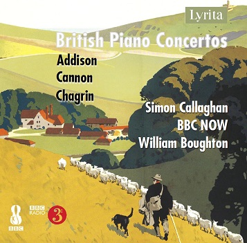 Cover van Bbc National Orchestra of Wales – Addison, Chagrin & Cannon: British Piano Concertos Vol. 3
