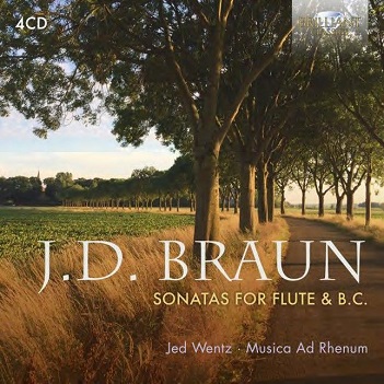 Cover van Musica Ad Rhenum, Jed Wentz – J. D. Braun: Sonatas For Traverso Flute & B.C.