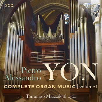 Cover van Tommaso Mazzoletti – Yon: Complete Organ Music, Vol.1