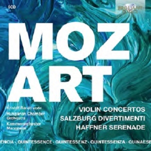 Cover van Peter Schmidl, Wiener Philharm – Quintessence Mozart: Violin Concertos, Salzburg Di
