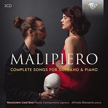 Cover van Vansisiem Duo – Malipiero: Complete Songs For Soprano and Piano