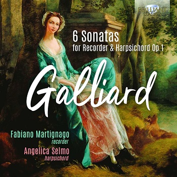 Cover van Martignago, Fabiano – Galliard: 6 Sonatas For Recorder & Harpsichord Op.