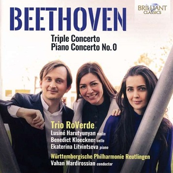 Cover van Litvintseva, Ekaterina – Beethoven: Triple Concerto & Piano Concerto No.0