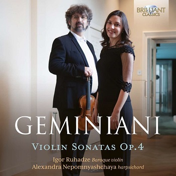 Cover van Ruhadze, Igor – Geminiani: Violin Sonatas Op.4