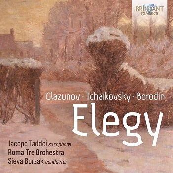 Cover van Taddei, Jacopo – Elegy: Music By Glazunov, Tchaikovsky, Borodin