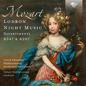 Cover van Czech Chamber Philharmonic Orchestra Pardubice & Vahan Mardirossian – Mozart: Lodron Night Music, Divertimenti K247 & K287