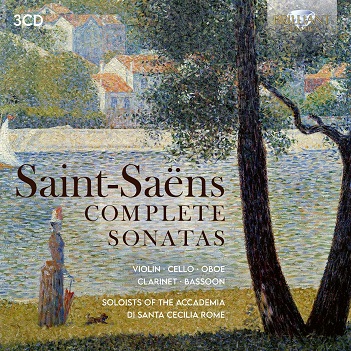 Cover van Tortorelli, Mauro & Andrea Favalessa & Soloists of the Accademia Di Santa Cecilia Rome – Saint-Saens: Complete Sonatas