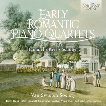 Cover van Van Swieten Society – Early Romantic Piano Quartets By Hummel, Ries & Schubert