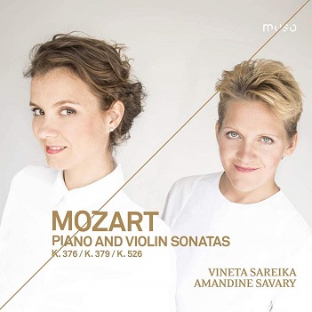 Cover van Savary, Amandine – Mozart Piano & Violin Sonatas K.376, K.379 & K.526
