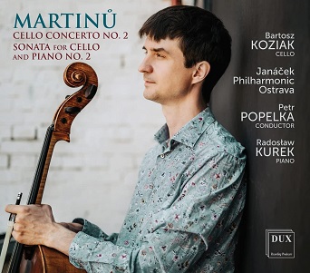 Cover van Koziak, Bartosz – Martinu: Cello Concerto No.2, H.304 & Cello Sonata No.2, H.286