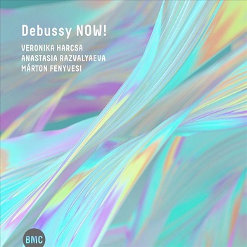 Cover van Harcsa, Veronika & Anastasia Razvalyaeva, Marton F – Debussy Now!